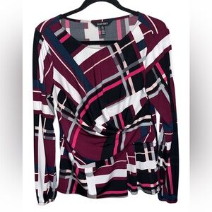 ❌TRADED❌ Ellen Tracy Women's Geometric Long Sleeve Top - Multicolor